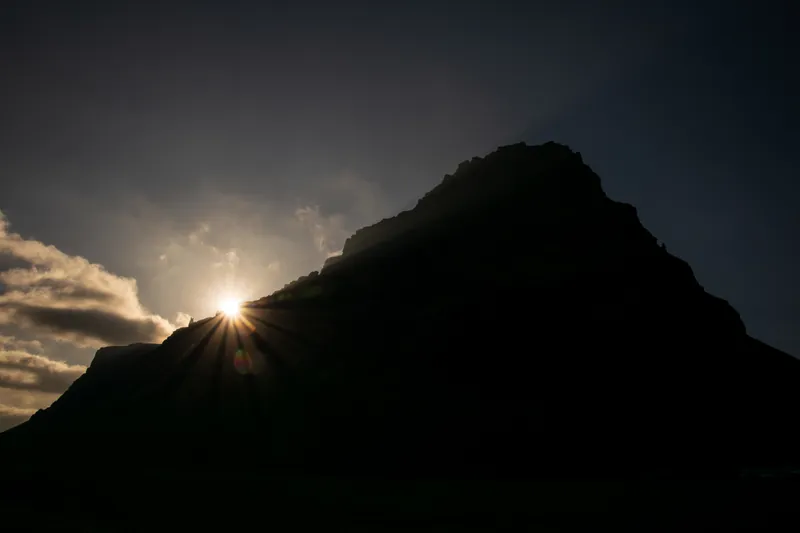 Midnight sun, near Vik, Iceland. 2018.